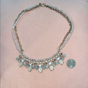 Loft Baby Pink and Gold Chunky Necklace